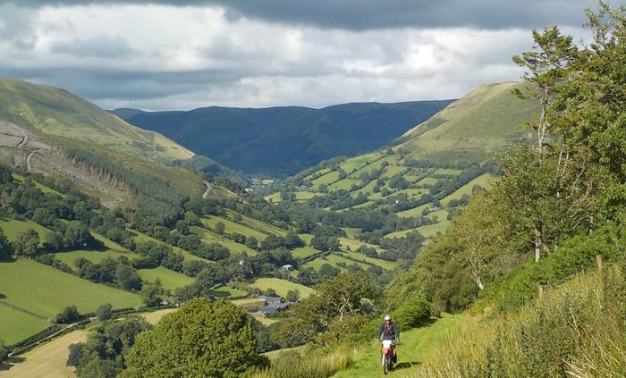 Stormy clouds above the Welsh valley